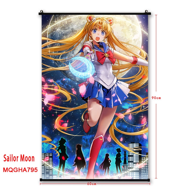 Sailormoon Anime plastic pole cloth painting Wall Scroll 60X90CM MQGHA795