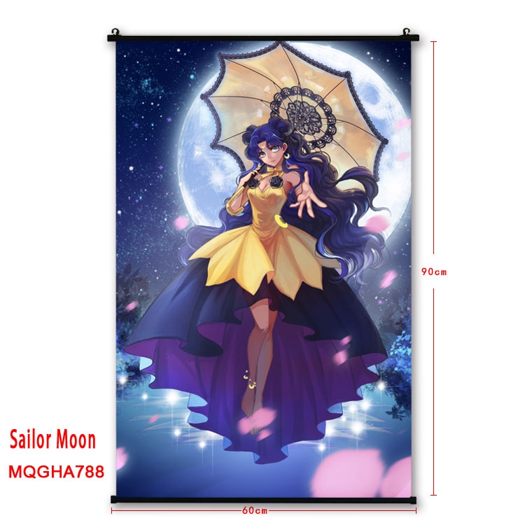 Sailormoon Anime plastic pole cloth painting Wall Scroll 60X90CM MQGHA788