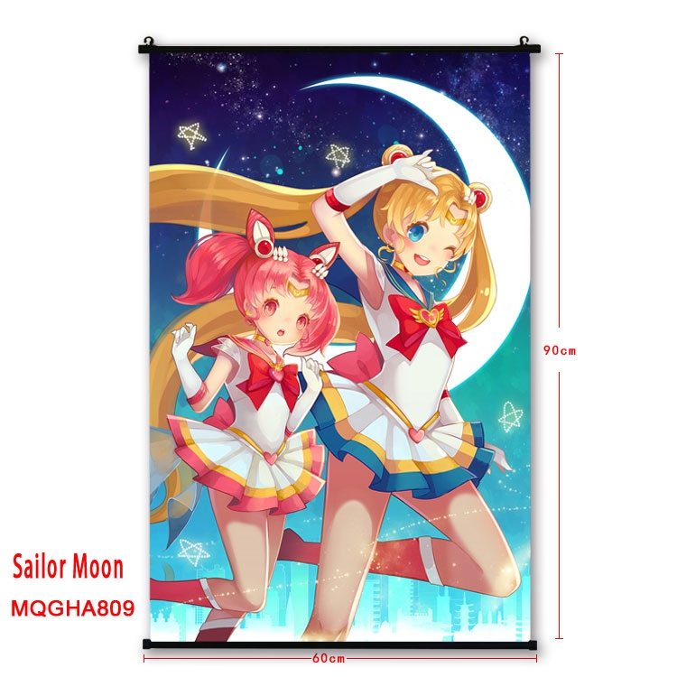 Sailormoon Anime plastic pole cloth painting Wall Scroll 60X90CM MQGHA809