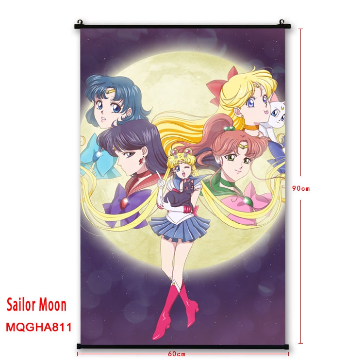 Sailormoon Anime plastic pole cloth painting Wall Scroll 60X90CM MQGHA811