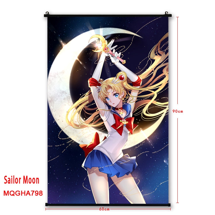 Sailormoon Anime plastic pole cloth painting Wall Scroll 60X90CM MQGHA790