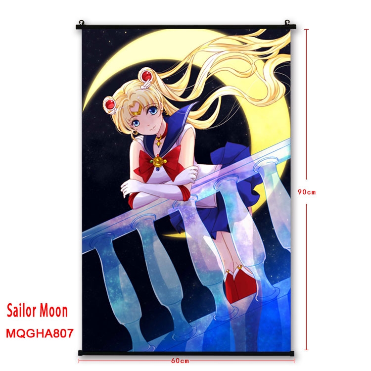 Sailormoon Anime plastic pole cloth painting Wall Scroll 60X90CM MQGHA807