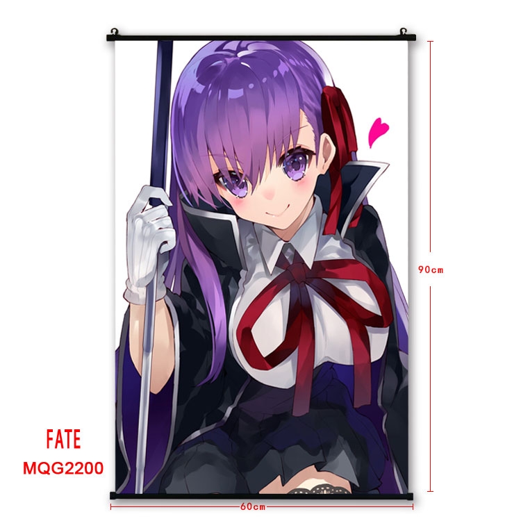 Fate stay night Anime plastic pole cloth painting Wall Scroll 60X90CM MQG2200
