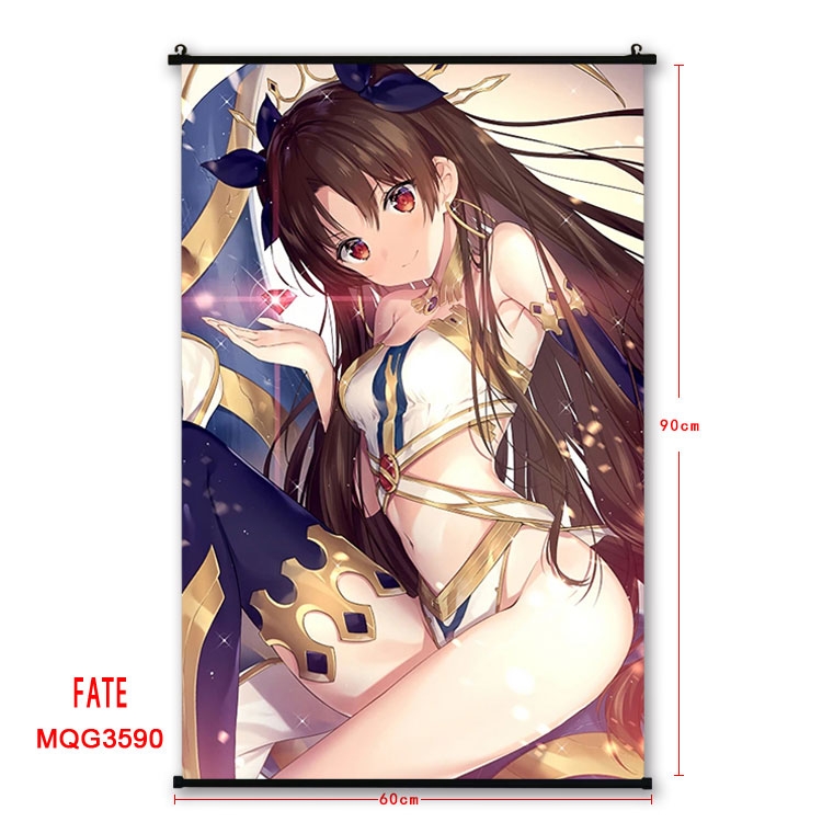 Fate stay night Anime plastic pole cloth painting Wall Scroll 60X90CM MQG3590