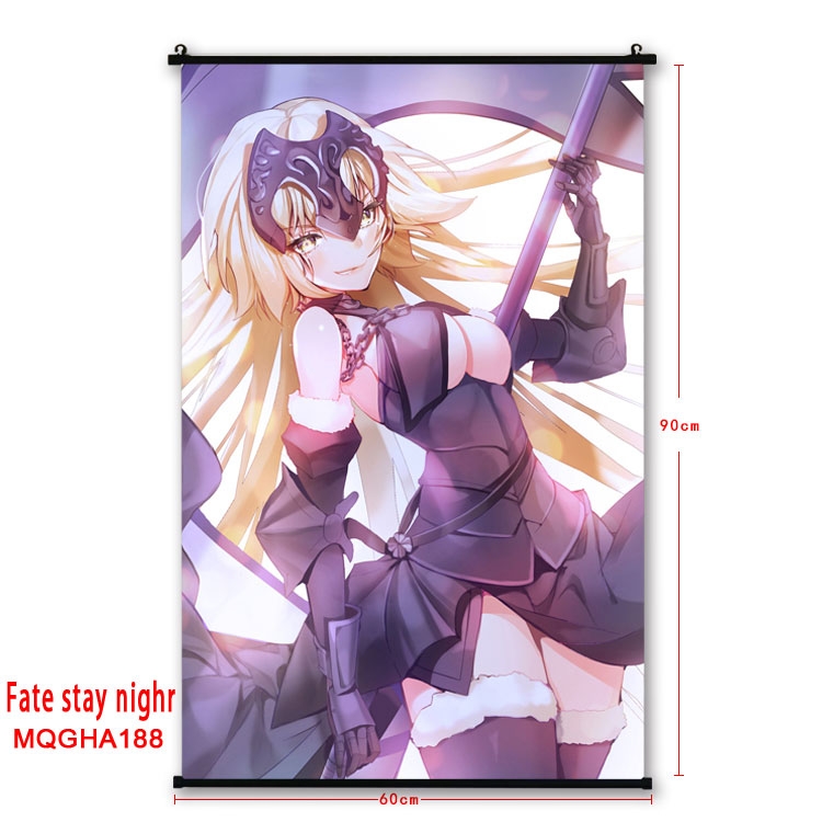 Fate stay night Anime plastic pole cloth painting Wall Scroll 60X90CM MQGHA234