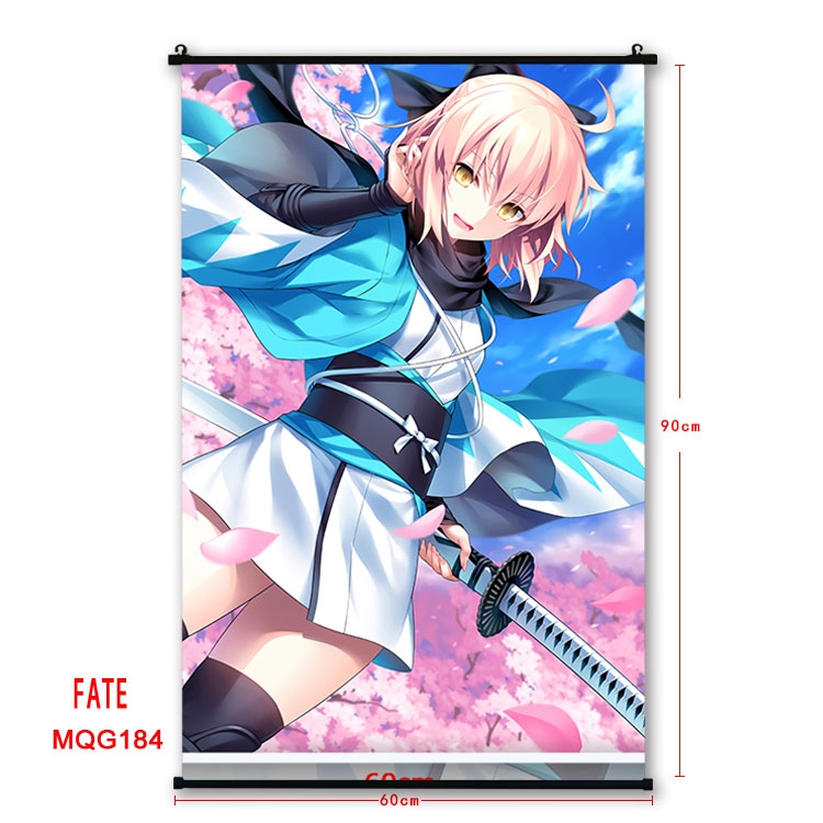 Fate stay night Anime plastic pole cloth painting Wall Scroll 60X90CM MQG184