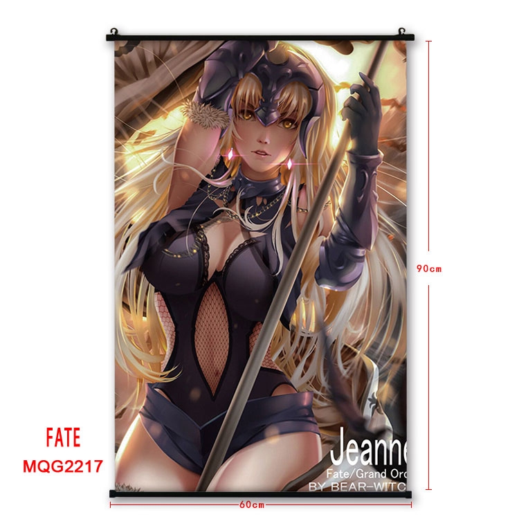 Fate stay night Anime plastic pole cloth painting Wall Scroll 60X90CM MQG2217