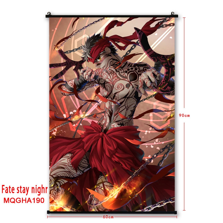 Fate stay night Anime plastic pole cloth painting Wall Scroll 60X90CM MQGHA190