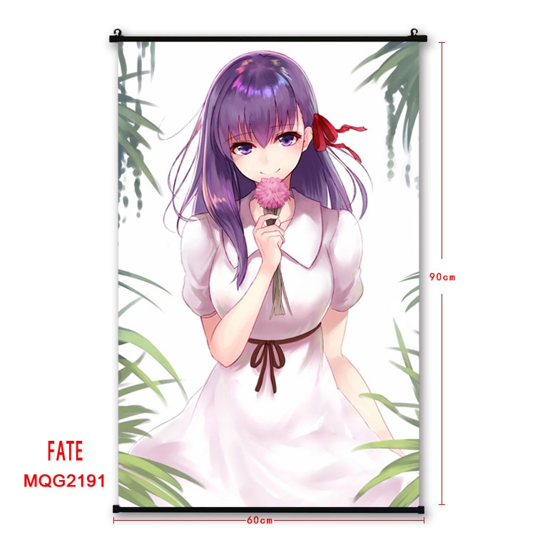 Fate stay night Anime plastic pole cloth painting Wall Scroll 60X90CM MQG2191