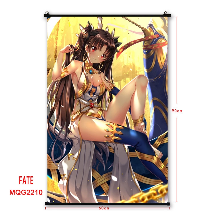 Fate stay night Anime plastic pole cloth painting Wall Scroll 60X90CM MQG2210