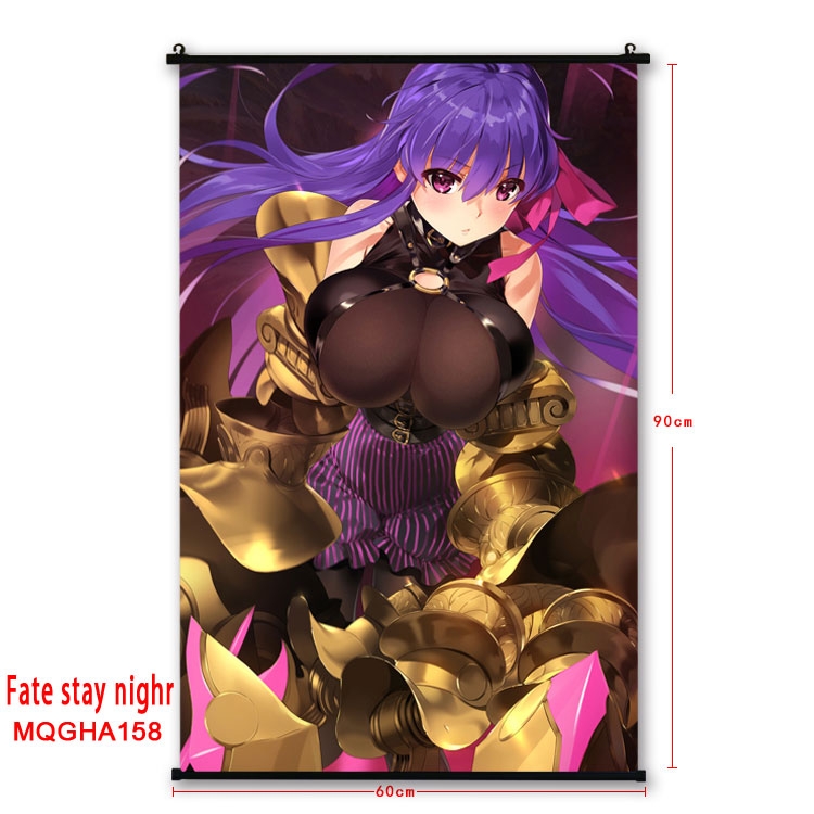 Fate stay night Anime plastic pole cloth painting Wall Scroll 60X90CM MQGHA158