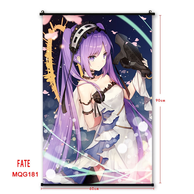 Fate stay night Anime plastic pole cloth painting Wall Scroll 60X90CM MQGHA203