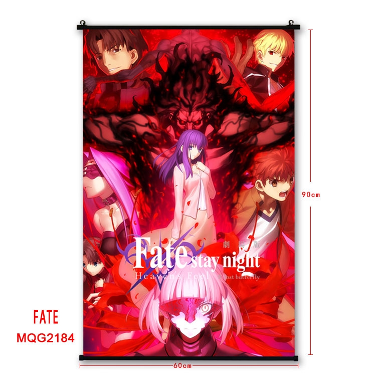 Fate stay night Anime plastic pole cloth painting Wall Scroll 60X90CM MQG2184