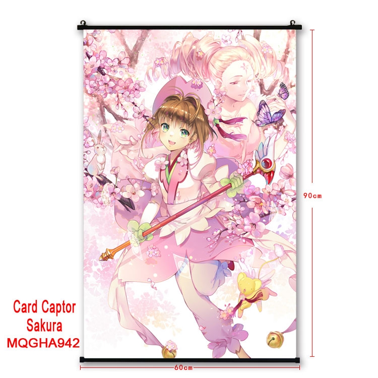 Card Captor Sakura  Anime plastic pole cloth painting Wall Scroll 60X90CM MQGHA942