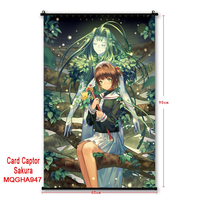 Card Captor Sakura  Anime plastic pole cloth painting Wall Scroll 60X90CM MQGHA947