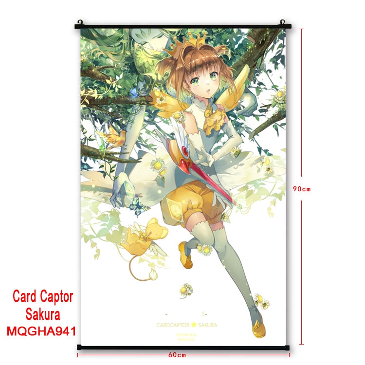 Card Captor Sakura  Anime plastic pole cloth painting Wall Scroll 60X90CM MQGHA941