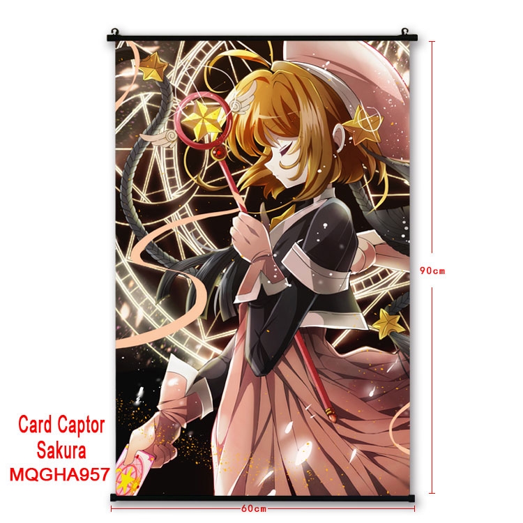 Card Captor Sakura  Anime plastic pole cloth painting Wall Scroll 60X90CM MQGHA939