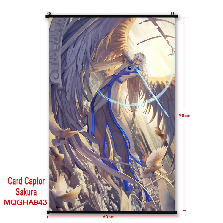 Card Captor Sakura  Anime plastic pole cloth painting Wall Scroll 60X90CM MQGHA943