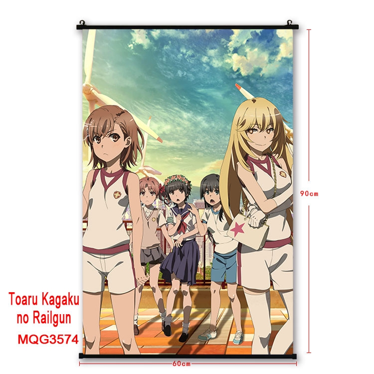 Toaru Kagaku no Railgun   plastic pole cloth painting Wall Scroll 60X90CM MQG3574