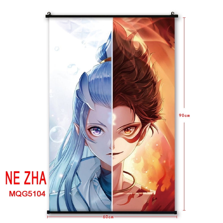 NE ZHA:I am the destiny Anime plastic pole cloth painting Wall Scroll 60X90CM MQG5104