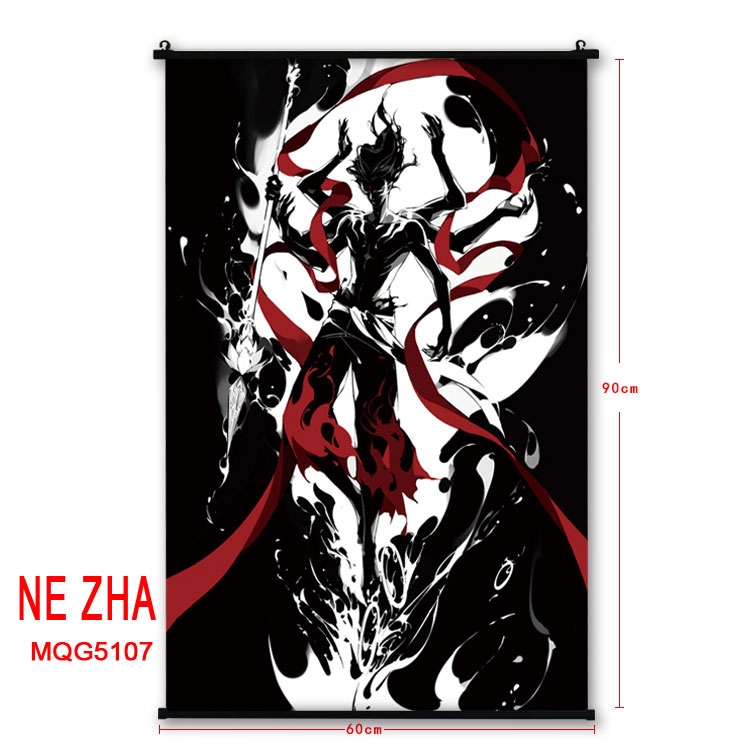 NE ZHA:I am the destiny Anime plastic pole cloth painting Wall Scroll 60X90CM MQG5107