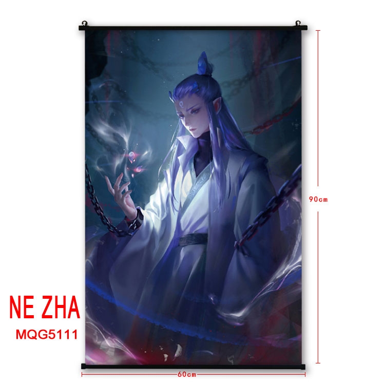 NE ZHA:I am the destiny Anime plastic pole cloth painting Wall Scroll 60X90CM MQG5111