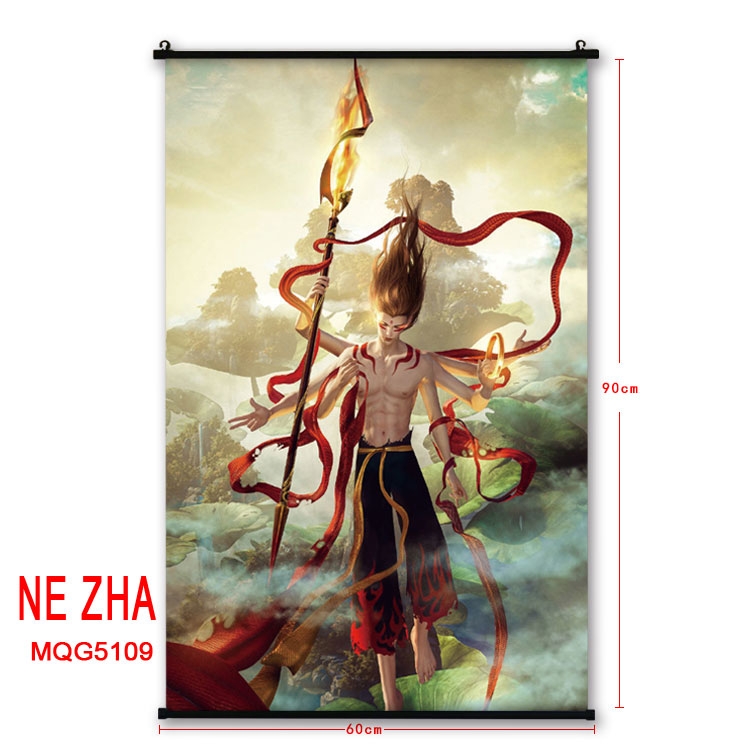 NE ZHA:I am the destiny Anime plastic pole cloth painting Wall Scroll 60X90CM MQG5109