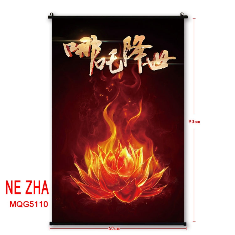 NE ZHA:I am the destiny Anime plastic pole cloth painting Wall Scroll 60X90CM MQG5110