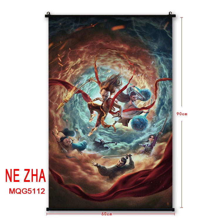 NE ZHA:I am the destiny Anime plastic pole cloth painting Wall Scroll 60X90CM MQG5112