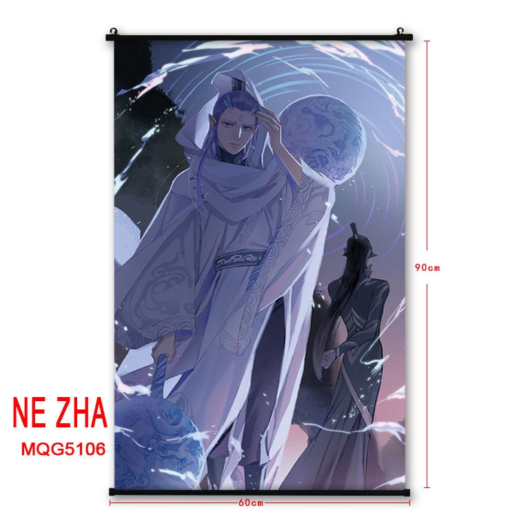 NE ZHA:I am the destiny Anime plastic pole cloth painting Wall Scroll 60X90CM MQG5106