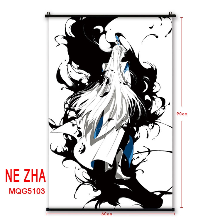 NE ZHA:I am the destiny Anime plastic pole cloth painting Wall Scroll 60X90CM MQG5103