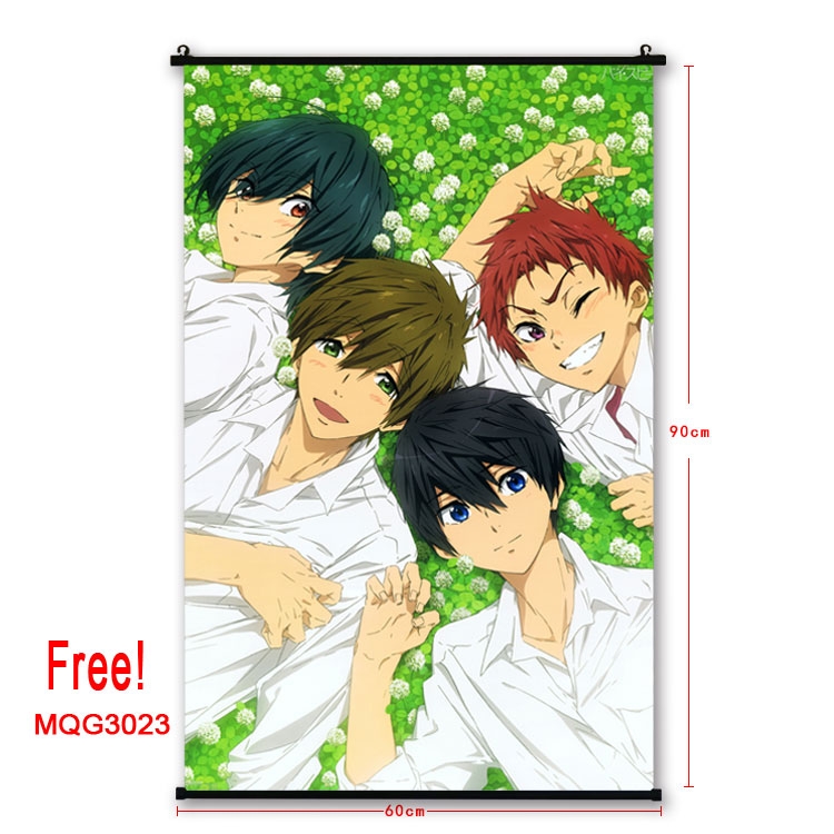 Free! Anime plastic pole cloth painting Wall Scroll 60X90CM MQG3023