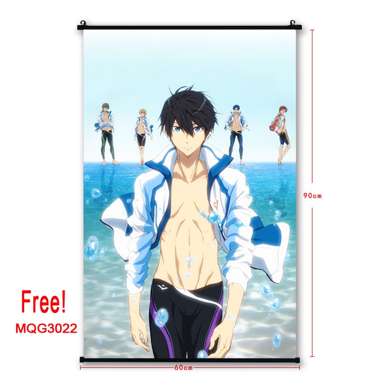 Free! Anime plastic pole cloth painting Wall Scroll 60X90CM MQG3022