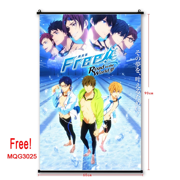 Free! Anime plastic pole cloth painting Wall Scroll 60X90CM MQG3025