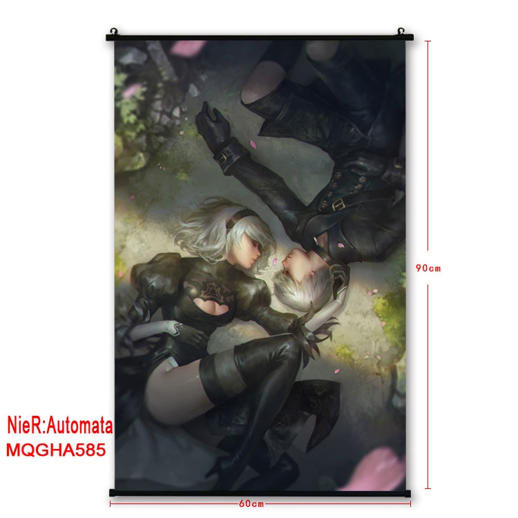Nier:Automata Anime plastic pole cloth painting Wall Scroll 60X90CM MQGHA585