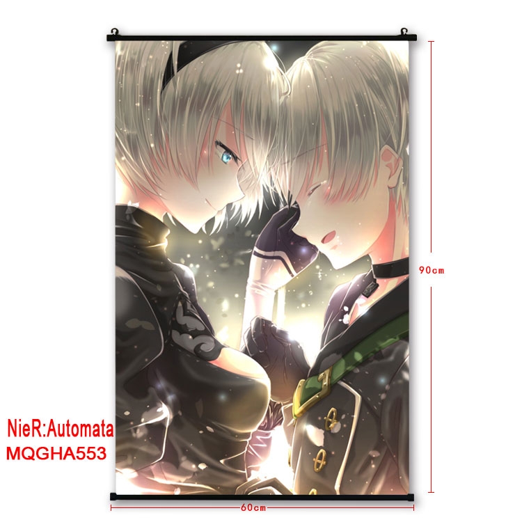 Nier:Automata Anime plastic pole cloth painting Wall Scroll 60X90CM MQGHA553
