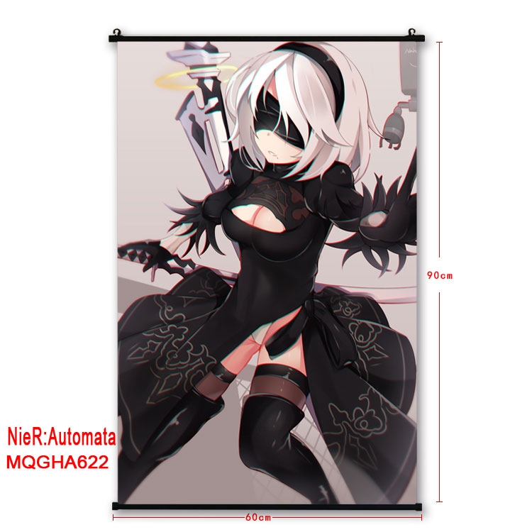 Nier:Automata Anime plastic pole cloth painting Wall Scroll 60X90CM MQGHA622