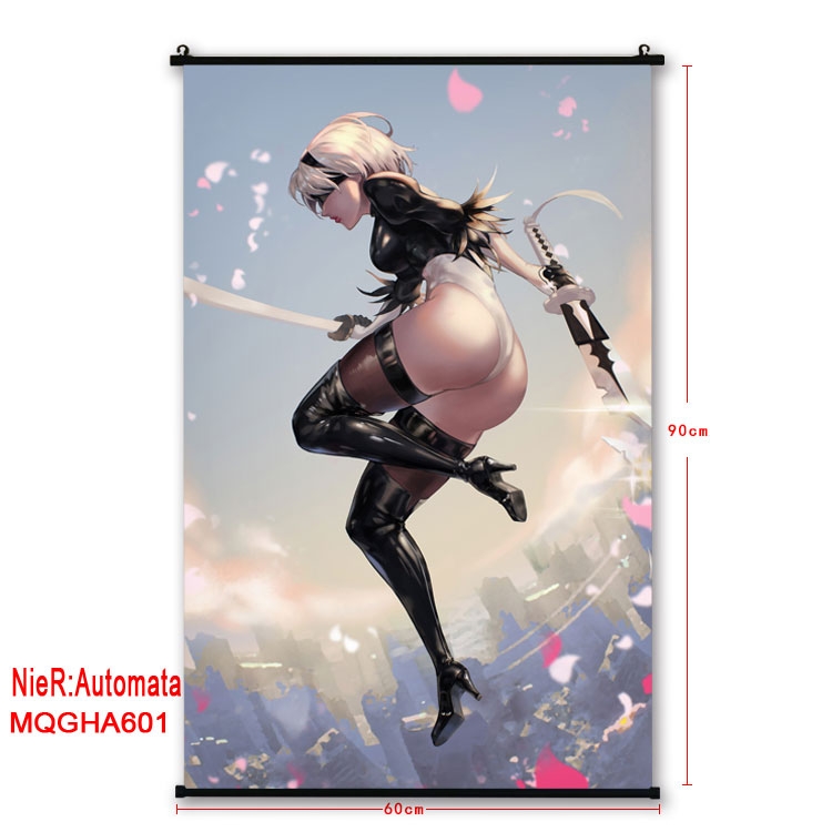 Nier:Automata Anime plastic pole cloth painting Wall Scroll 60X90CM MQGHA601