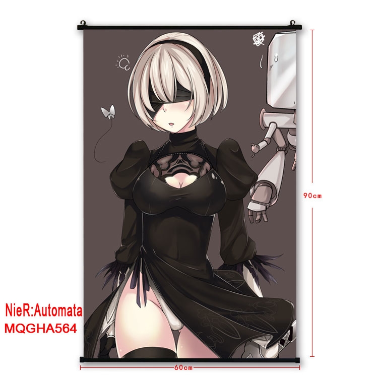 Nier:Automata Anime plastic pole cloth painting Wall Scroll 60X90CM MQGHA564
