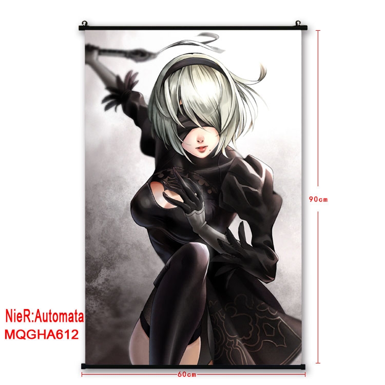 Nier:Automata Anime plastic pole cloth painting Wall Scroll 60X90CM MQGHA612
