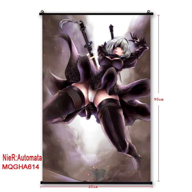 Nier:Automata Anime plastic pole cloth painting Wall Scroll 60X90CM MQGHA614