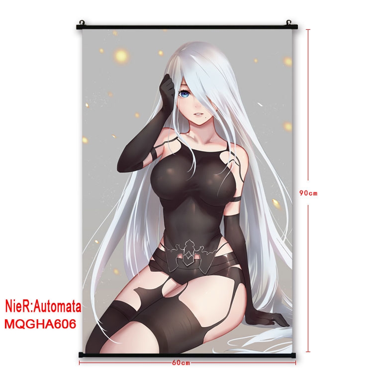 Nier:Automata Anime plastic pole cloth painting Wall Scroll 60X90CM MQGHA606