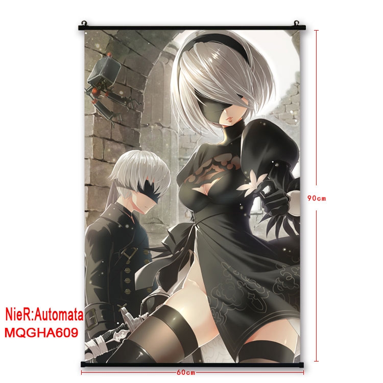 Nier:Automata Anime plastic pole cloth painting Wall Scroll 60X90CM MQGHA609