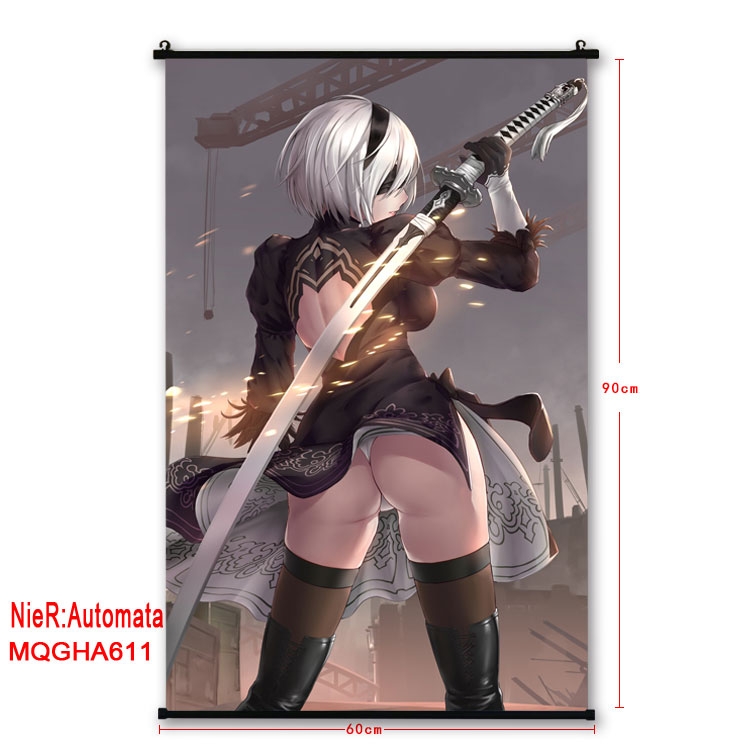 Nier:Automata Anime plastic pole cloth painting Wall Scroll 60X90CM MQGHA611