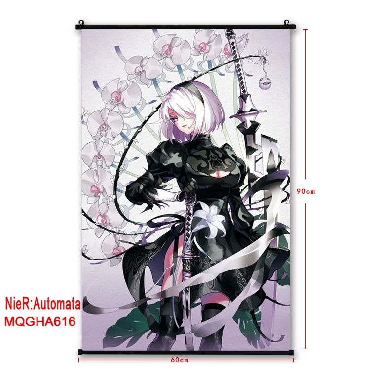 Nier:Automata Anime plastic pole cloth painting Wall Scroll 60X90CM MQGHA616