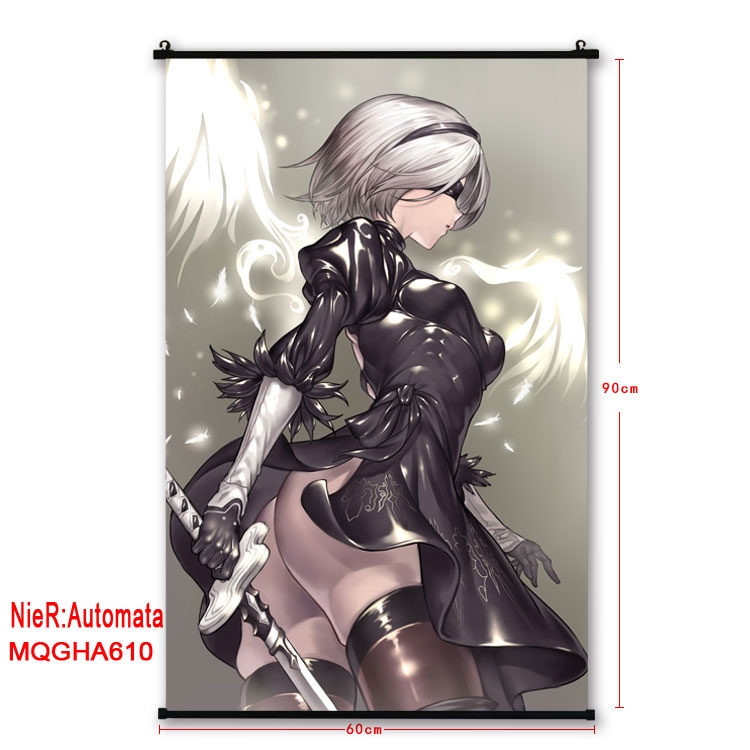 Nier:Automata Anime plastic pole cloth painting Wall Scroll 60X90CM MQGHA610