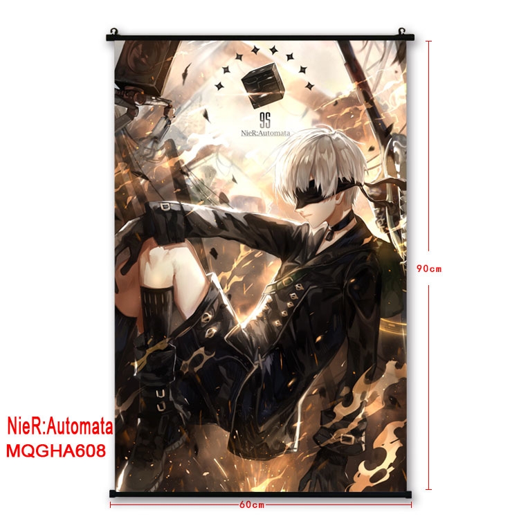 Nier:Automata Anime plastic pole cloth painting Wall Scroll 60X90CM MQGHA608