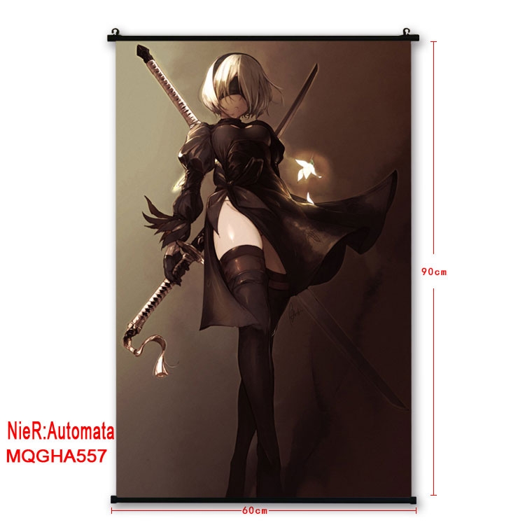 Nier:Automata Anime plastic pole cloth painting Wall Scroll 60X90CM MQGHA557