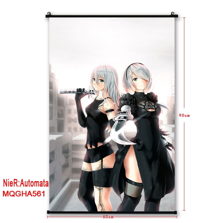 Nier:Automata Anime plastic pole cloth painting Wall Scroll 60X90CM MQGHA561