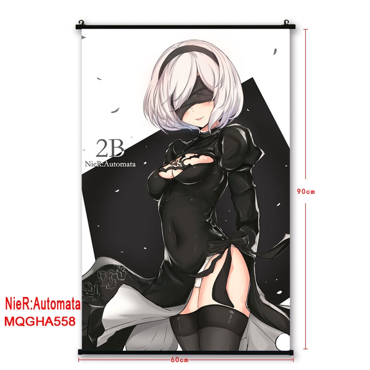 Nier:Automata Anime plastic pole cloth painting Wall Scroll 60X90CM MQGHA558